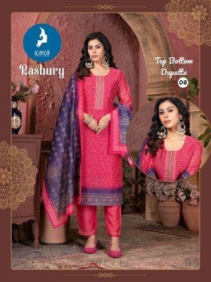 Rasburry by Kaya Chanderi digital printed readymade suit catalogue at low rate readymade suit catalogs