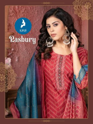 Rasburry by Kaya Chanderi digital printed readymade suit catalogue at low rate readymade suit catalogs