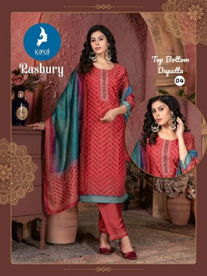 Rasburry by Kaya Chanderi digital printed readymade suit catalogue at low rate readymade suit catalogs