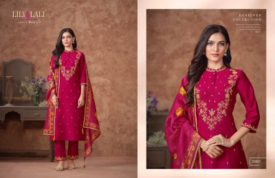 Rashmika by Lily and lali Embroidered Top with fancy sleeve and pant with dupatta  readymade suit catalogs
