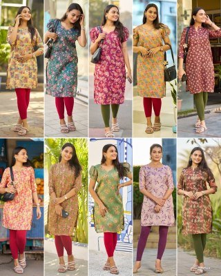 Rashmika presented Regular and office wear Printed kurti in trending patterns  kurtis catalogs