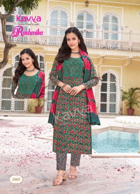 Rashmika vol 2 by Kavya reyon printed top pant with dupatta catalogue at affordable rate readymade suit catalogs