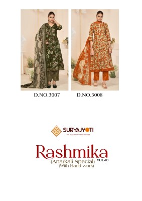 Rashmika vol 3 by Surya jyoti Pure cotton readymade suit with low budget readymade suit catalogs