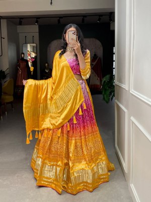 Ravishing gaji silk lehenga choli to vibrant your look at wedding and navratri sarees