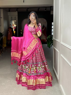 Ravishing gaji silk lehenga choli to vibrant your look at wedding and navratri sarees