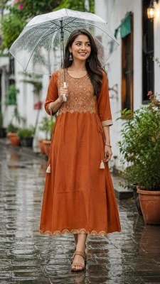 Rayon Cotton Slub Embroidery Work Kurti wholesale catalogs