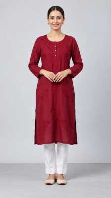 Rayon Embroidery Kurti Collection with One Side Pocket Size wise Combo Set