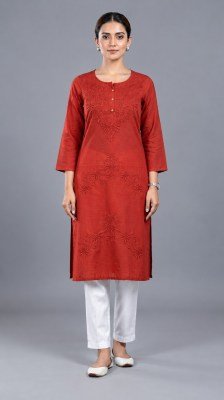 Rayon Embroidery Work Kurti Collection with One Side Pocket Size wise Combo Set