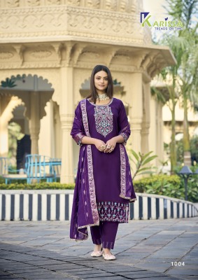 Razia by Karissa Premium muslin kurti top and dupatta with thread work catalogue at affordable rate readymade suit catalogs