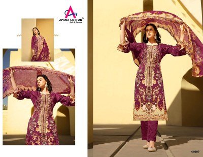 Razia sultan vol 44 by Apana cotton pure premium unstitched suit catalogue at affordable rate dress material catalogs
