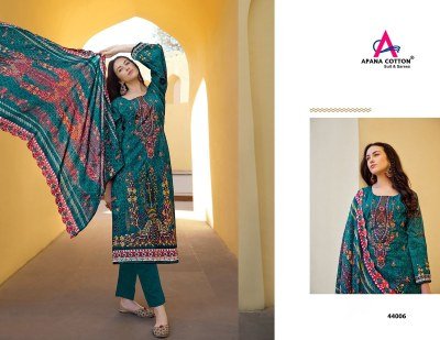 Razia sultan vol 44 by Apana cotton pure premium unstitched suit catalogue at affordable rate dress material catalogs