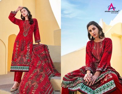Razia sultan vol 44 by Apana cotton pure premium unstitched suit catalogue at affordable rate dress material catalogs