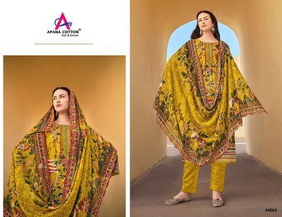 Razia sultan vol 44 by Apana cotton pure premium unstitched suit catalogue at affordable rate dress material catalogs