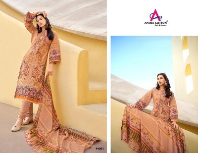 Razia sultan vol 44 by Apana cotton pure premium unstitched suit catalogue at affordable rate dress material catalogs
