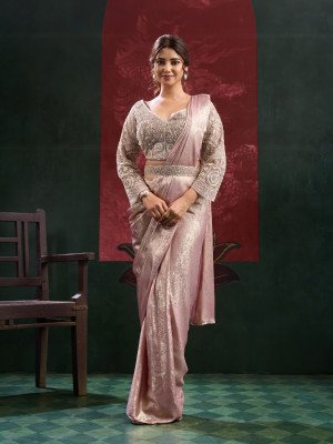 Ready to Wear Saree Design No. 102449 Imported Sand Wash Saree with Beads Work Blouse sarees catalogs