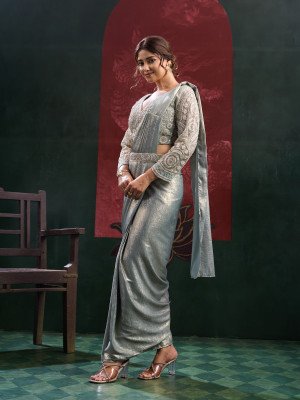 Ready to Wear Saree Design No. 102449 Imported Sand Wash Saree with Beads Work Blouse sarees catalogs