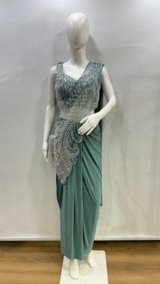 Ready to Wear Saree Design No. 102417 Imported Lycra Saree with Blouse sarees catalogs