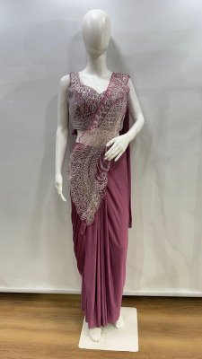Ready to Wear Saree Design No. 102417 Imported Lycra Saree with Blouse sarees catalogs