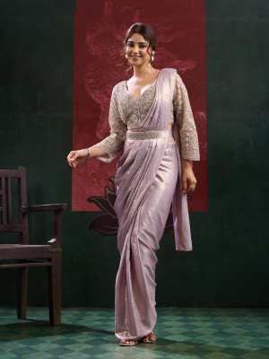 Ready to Wear Saree Design No. 102449 Imported Sand Wash Saree with Beads Work Blouse sarees catalogs
