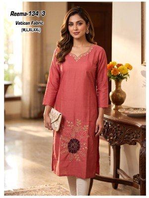 Reema Vatican Fabric Heavy Sequence Work Kurti Amavi