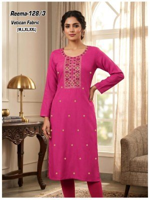 Reema Vatican Fabric Heavy Sequence Work Kurti Size wise Combo Set