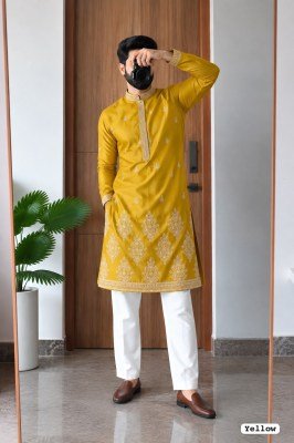 Regal Couture 2.0 Royal Silk Heavy Sequins Kurta Pyjama Set mens kurta