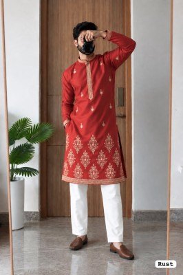 Regal Couture 2.0 Royal Silk Heavy Sequins Kurta Pyjama Set mens kurta