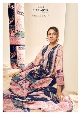 Riaz arts by benazir fancy pure karachi suit catalogue at affordable rate Karachi suits catalogs