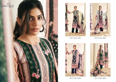 Riaz arts by benazir fancy pure karachi suit catalogue at affordable rate Karachi suits catalogs