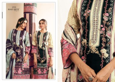 Riaz arts by benazir fancy pure karachi suit catalogue at affordable rate Karachi suits catalogs