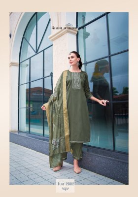 Rich Gold vol 2 by Mystic 9 Premium cotton neck embroidered straight kurti pant and dupatta catalogue at amaviexpo  readymade suit catalogs