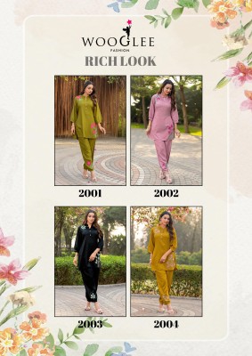 Rich Look by Wooglee Thread  Viscose Trendy co ord set collection at affordable rate co ord set catalogs