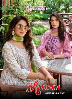 Rithika by Poonam Heavy capsule foil printed flared readymade suit catalogue at affordable rate  wholesale catalogs