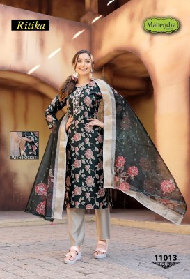 Ritika vol 2 by Mahendra Premium Vatican silk handwork readymade suit catalogue with low rate readymade suit catalogs