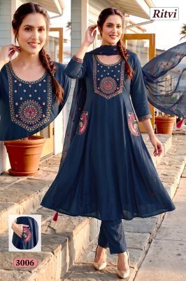 Ritvi Natural Dhabu Cotton Designer Kurti Pant with Mal Mal Dupatta kurti pant with dupatta Catalogs