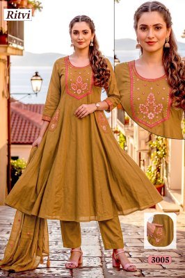 Ritvi Natural Dhabu Cotton Designer Kurti Pant with Mal Mal Dupatta kurti pant with dupatta Catalogs