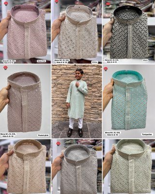 Riwaaz 2 0 Premium Embroidered Rayon Kurta with Sequins Hidden Button Patti Raymond Cotton Pyjama Wholesale kurta pajama