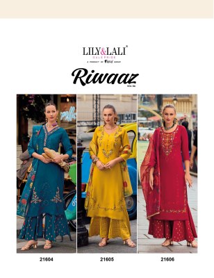Riwaaz 6 by Lily and lali Exclusive Hand embroidered readymade suit catalogue at affordable rate  readymade suit catalogs