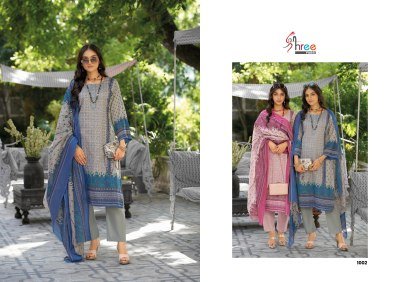 Riwayat Lawn Emb Collection 2025 Pure Lawn Cotton Top And Semi Lawn Bottom with Mal Mal Cotton Dupatta readymade suit catalogs