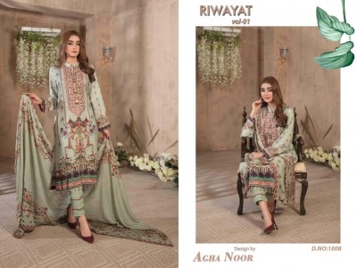 Riwayat vol 1 by Agha Noor luxury lawn karachi suit catalogue at affordable rate Karachi suits catalogs