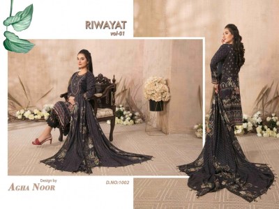 Riwayat vol 1 by Agha Noor luxury lawn karachi suit catalogue at affordable rate Karachi suits catalogs