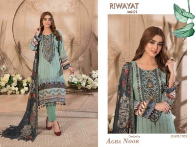 Riwayat vol 1 by Agha Noor luxury lawn karachi suit catalogue at affordable rate Karachi suits catalogs