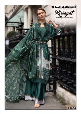 Riwayat vol 10 by Gull Ahmed Pure Lawn Cotton printed Pakistani suit catalogue at affordable rate readymade suit catalogs