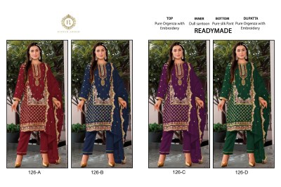Rizwan Ahemed by 126 abcd pure organza with embroidered Pakistani suit catalogue  pakistani suit catalogs