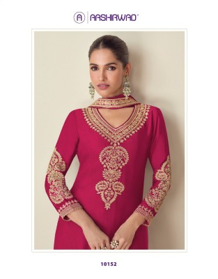 Roma by Aashirwad Creation Premium silk top with bottom and dupatta collection at low rate readymade suit catalogs