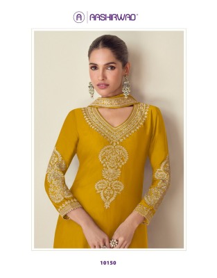 Roma by Aashirwad Creation Premium silk top with bottom and dupatta collection at low rate readymade suit catalogs
