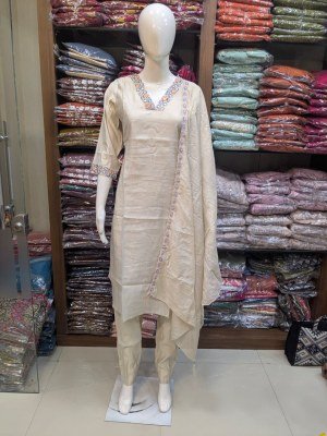 Roman Silk Kurti Pant Dupatta 3-Piece Suit Set Size wise Combo Set