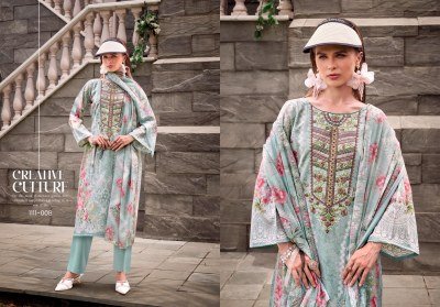 Romani Aarzu Vol 20 Festive Unstitched Cotton Suit with Digital Prints And Heavy Embroidery Wholesale dress material catalogs