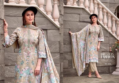 Romani Aarzu Vol 20 Festive Unstitched Cotton Suit with Digital Prints And Heavy Embroidery Wholesale dress material catalogs