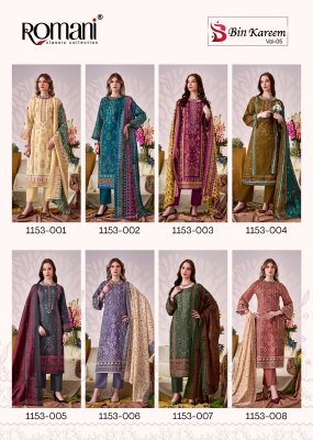 Romani Bin Kareem Vol 5 Pakistani Cotton Kurti Pant Set with Dupatta readymade suit catalogs